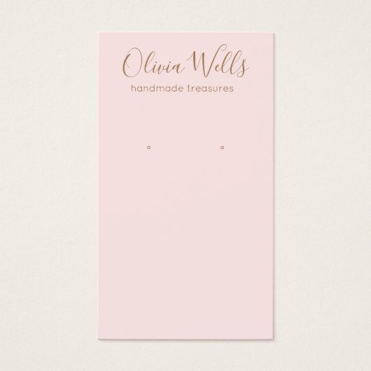 Eenvoudig roze script dat DisplayCard verdient Visitekaartje (Voorkant)