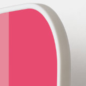 Eenvoudig Roze Strepen Wit Monogram Pickleball Paddle (Links Detail)