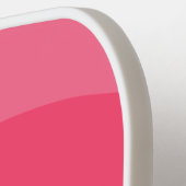 Eenvoudig Roze Strepen Wit Monogram Pickleball Paddle (Links Detail)