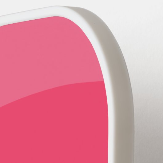 Eenvoudig Roze Strepen Wit Monogram Pickleball Paddle (Links Detail)