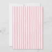 Eenvoudig roze strik Baby shower Kaart (Achterkant)