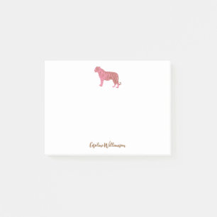 Eenvoudig Roze Tijger Script Persoonlijk Briefpapi Post-it® Notes