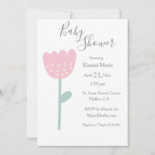 Eenvoudig roze Tulp Minimalistisch script voor Wat Kaart (Voorkant)