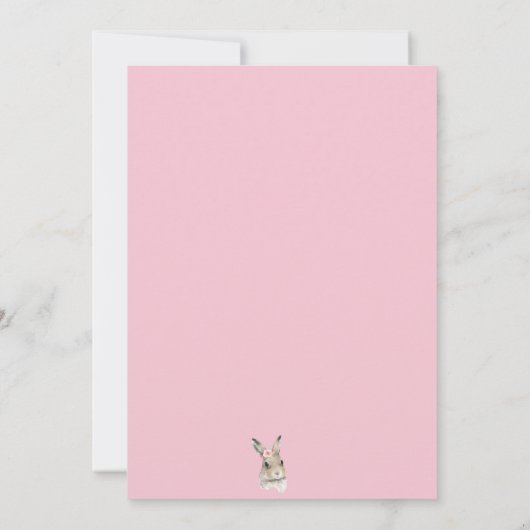 Eenvoudig roze Tulp Minimalistisch script voor Wat Kaart (Achterkant)