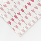 Eenvoudig roze tulpenpatroon fleece deken (Hoek)