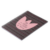Eenvoudig Roze Tulpenpatroon met donkere achtergro Notitieboek (Linkerzijde)