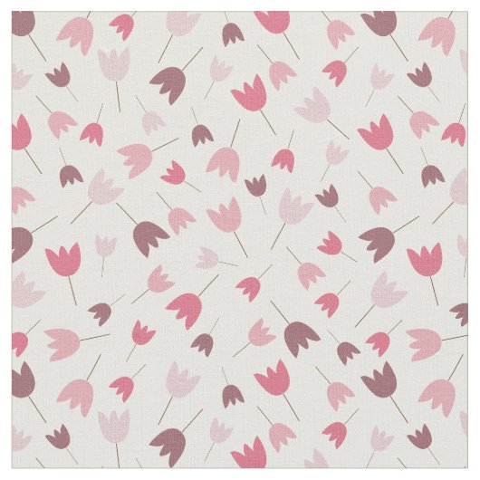 Eenvoudig Roze Tulpenpatroon multidirectioneel Stof (Close Up)