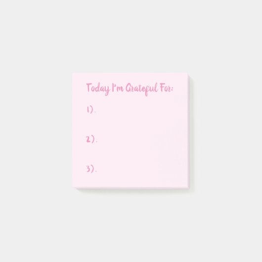 Eenvoudig roze vandaag ben ik dankbaar voor dankba post-it® notes (Voorkant)