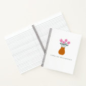 Eenvoudig roze ventilator in vet, aangepast notitieboek (Binnen)