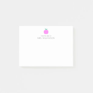 Eenvoudig roze verkuilbaar docent op maat post-it® notes