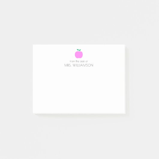 Eenvoudig roze verkuilbaar docent op maat post-it® notes (Voorkant)