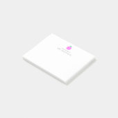 Eenvoudig roze verkuilbaar docent op maat post-it® notes (Schuin)