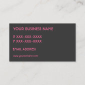 Eenvoudig roze vervagen thema aangepaste monogram visitekaartje (Achterkant)