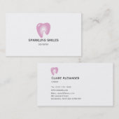 Eenvoudig roze Visitekaartje (Voorkant / Achterkant)