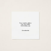 eenvoudig roze voeg uw logo aangepaste haarclipwee vierkante visitekaartjes (Achterkant)