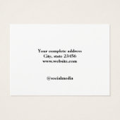 eenvoudig roze voeg uw logo aangepaste haarclipwee visitekaartje (Achterkant)