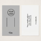 eenvoudig roze voeg uw logo aangepaste haarclipwee visitekaartje (Voorkant /achterkant)