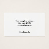 eenvoudig roze voeg uw logo aangepaste haarclipwee visitekaartje (Achterkant)