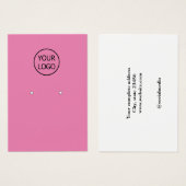 eenvoudig roze voeg uw logo aangepaste oormerking  visitekaartje (Voorkant /achterkant)