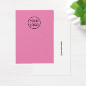 eenvoudig roze voeg uw logo aangepaste oormerking  visitekaartje (Bureau)
