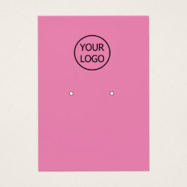 eenvoudig roze voeg uw logo aangepaste oormerking  visitekaartje