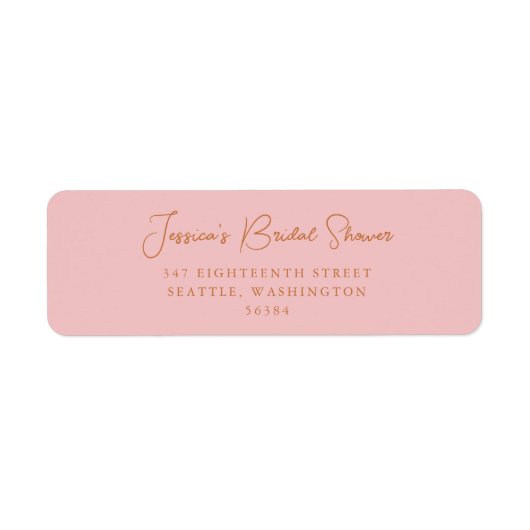 Eenvoudig roze Vrijgezellenfeest retouradres Etiket (Voorkant)