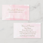Eenvoudig roze Waterverf Elegant Gold Script Visitekaartje (Voorkant / Achterkant)