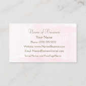 Eenvoudig roze Waterverf Elegant Gold Script Visitekaartje (Achterkant)