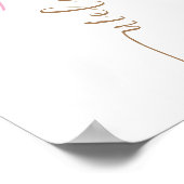 Eenvoudig Roze Welkomstballonteken Baby shower Poster (Hoek)