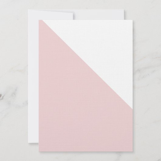 Eenvoudig roze wit en goud kaart (Achterkant)