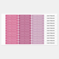 Eenvoudig Roze Wit Palet Kinder Naam