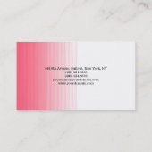 Eenvoudig roze witte minimalist - modern visitekaartje (Achterkant)