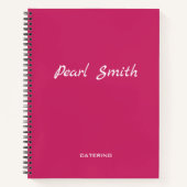 Eenvoudig roze zakendoen notitieboek (Voorkant)