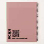 Eenvoudig roze zwart haar salon afspraak boek planner (Achterkant)