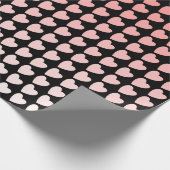 Eenvoudig roze zwarte patroon voor meisjes cadeaupapier (Hoek)