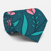 Eenvoudig rozen patroon stropdas (Opgerold)