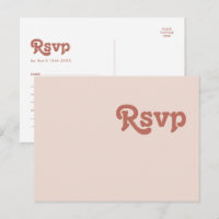 Eenvoudig RSVP-Briefkaart: Blush Pink Menu Keuze u