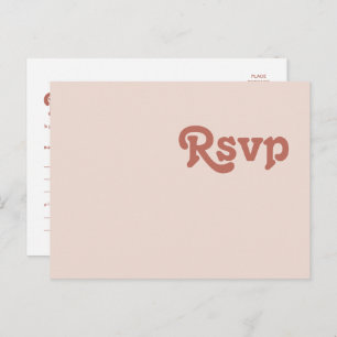 Eenvoudig RSVP-Briefkaart: Blush Pink Menu Keuze u