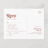 Eenvoudig RSVP-Briefkaart: Blush Pink Menu Keuze u (Achterkant)