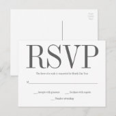 Eenvoudig RSVP-Briefkaart Uitnodiging Briefkaart (Voorkant / Achterkant)