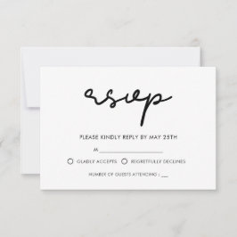 Eenvoudig RSVP Kaartje