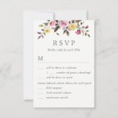 Eenvoudig RSVP-verbinding met menuopties Kaart (Voorkant)