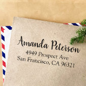 Eenvoudig rubberen stempel voor retournering perso