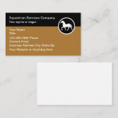 Eenvoudig ruiterthema Logo Horse Theme Visitekaartje (Voorkant / Achterkant)