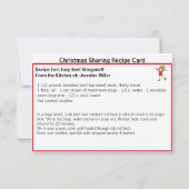 Eenvoudig rundvlees Stroganoff Ontvang kerstkaart  (Achterkant)