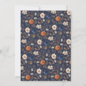 Eenvoudig Rust Blue French Country Wedding Kaart (Achterkant)