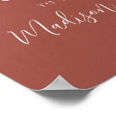 Eenvoudig Rust Bruiloft Welkom Script Poster (Hoek)