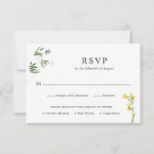 Eenvoudig Rustic Boho Floral Wildflower Korting RSVP Kaartje (Voorkant)