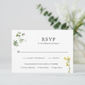 Eenvoudig Rustic Boho Floral Wildflower Korting RSVP Kaartje (Staand voorkant)