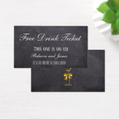 Eenvoudig Rustic Chalkboard Wedding Free Drink Tic Visitekaartje (Bureau)